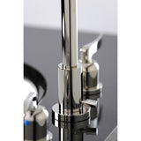 Centurion FSC8939EFL Two-Handle 3-Hole Deck Mount Widespread Bathroom Faucet with Pop-Up Drain, Polished Nickel