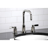 NuvoFusion FSC8939NDL Two-Handle 3-Hole Deck Mount Widespread Bathroom Faucet with Pop-Up Drain, Polished Nickel