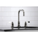 NuvoFusion FSC8939NDL Two-Handle 3-Hole Deck Mount Widespread Bathroom Faucet with Pop-Up Drain, Polished Nickel