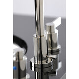 NuvoFusion FSC8939NDL Two-Handle 3-Hole Deck Mount Widespread Bathroom Faucet with Pop-Up Drain, Polished Nickel