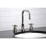 Millennium FSC8939ZX Two-Handle 3-Hole Deck Mount Widespread Bathroom Faucet with Pop-Up Drain, Polished Nickel