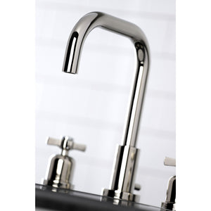Millennium FSC8939ZX Two-Handle 3-Hole Deck Mount Widespread Bathroom Faucet with Pop-Up Drain, Polished Nickel