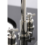 Millennium FSC8939ZX Two-Handle 3-Hole Deck Mount Widespread Bathroom Faucet with Pop-Up Drain, Polished Nickel