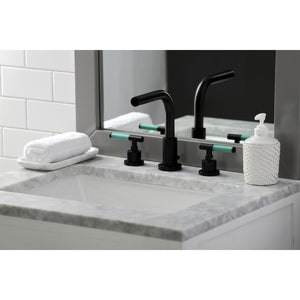 Kaiser FSC8950CKL Two-Handle 3-Hole Deck Mount Widespread Bathroom Faucet with Pop-Up Drain, Matte Black