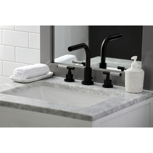 Kaiser FSC8950CKL Two-Handle 3-Hole Deck Mount Widespread Bathroom Faucet with Pop-Up Drain, Matte Black