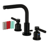 Kaiser FSC8950DKL Two-Handle 3-Hole Deck Mount Widespread Bathroom Faucet with Pop-Up Drain, Matte Black