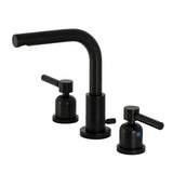 Concord FSC8950DL Two-Handle 3-Hole Deck Mount Widespread Bathroom Faucet with Pop-Up Drain, Matte Black