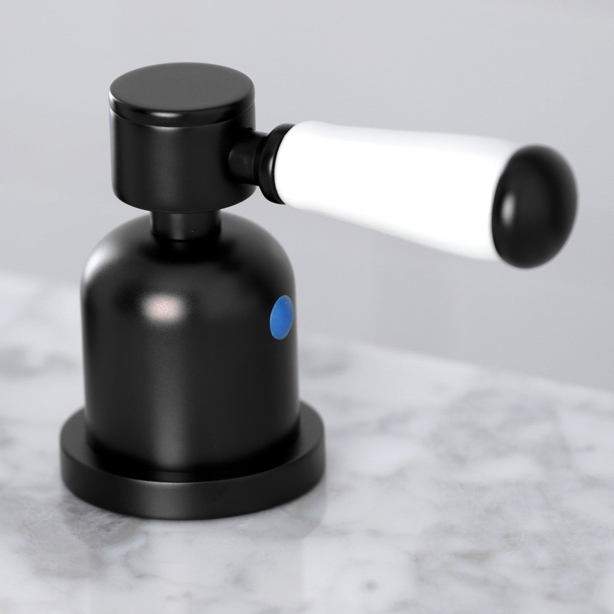 Paris FSC8950DPL Two-Handle 3-Hole Deck Mount Widespread Bathroom Faucet with Pop-Up Drain, Matte Black