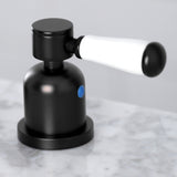 Paris FSC8950DPL Two-Handle 3-Hole Deck Mount Widespread Bathroom Faucet with Pop-Up Drain, Matte Black