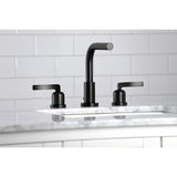 Centurion FSC8950EFL Two-Handle 3-Hole Deck Mount Widespread Bathroom Faucet with Pop-Up Drain, Matte Black