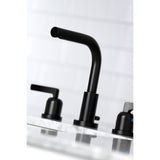 Centurion FSC8950EFL Two-Handle 3-Hole Deck Mount Widespread Bathroom Faucet with Pop-Up Drain, Matte Black