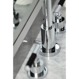 Kaiser FSC8951CKL Two-Handle 3-Hole Deck Mount Widespread Bathroom Faucet with Pop-Up Drain, Polished Chrome