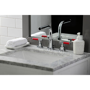 Kaiser FSC8951CKL Two-Handle 3-Hole Deck Mount Widespread Bathroom Faucet with Pop-Up Drain, Polished Chrome