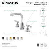 Manhattan FSC8951CML Two-Handle 3-Hole Deck Mount Widespread Bathroom Faucet with Pop-Up Drain, Polished Chrome