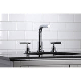 Manhattan FSC8951CML Two-Handle 3-Hole Deck Mount Widespread Bathroom Faucet with Pop-Up Drain, Polished Chrome