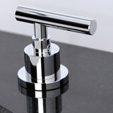 Manhattan FSC8951CML Two-Handle 3-Hole Deck Mount Widespread Bathroom Faucet with Pop-Up Drain, Polished Chrome