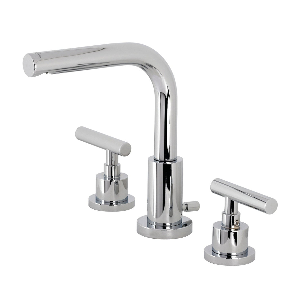 Manhattan FSC8951CML Two-Handle 3-Hole Deck Mount Widespread Bathroom Faucet with Pop-Up Drain, Polished Chrome
