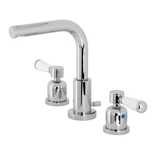 Paris FSC8951DPL Two-Handle 3-Hole Deck Mount Widespread Bathroom Faucet with Pop-Up Drain, Polished Chrome