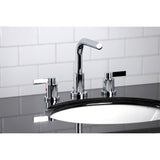 NuvoFusion FSC8951NDL Two-Handle 3-Hole Deck Mount Widespread Bathroom Faucet with Pop-Up Drain, Polished Chrome