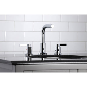 NuvoFusion FSC8951NDL Two-Handle 3-Hole Deck Mount Widespread Bathroom Faucet with Pop-Up Drain, Polished Chrome