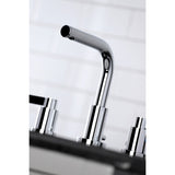 NuvoFusion FSC8951NDL Two-Handle 3-Hole Deck Mount Widespread Bathroom Faucet with Pop-Up Drain, Polished Chrome