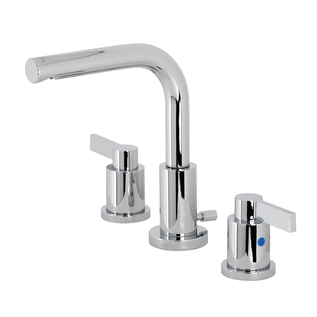 NuvoFusion FSC8951NDL Two-Handle 3-Hole Deck Mount Widespread Bathroom Faucet with Pop-Up Drain, Polished Chrome