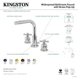 Millennium FSC8951ZX Two-Handle 3-Hole Deck Mount Widespread Bathroom Faucet with Pop-Up Drain, Polished Chrome