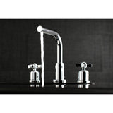 Millennium FSC8951ZX Two-Handle 3-Hole Deck Mount Widespread Bathroom Faucet with Pop-Up Drain, Polished Chrome