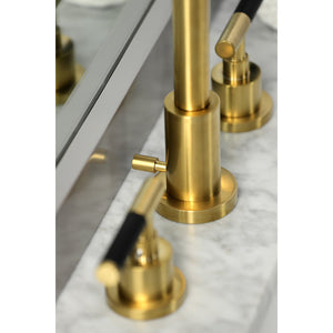 Kaiser FSC8953CKL Two-Handle 3-Hole Deck Mount Widespread Bathroom Faucet with Pop-Up Drain, Brushed Brass