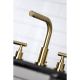 Manhattan FSC8953CML Two-Handle 3-Hole Deck Mount Widespread Bathroom Faucet with Pop-Up Drain, Brushed Brass