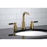 Kaiser FSC8953DKL Two-Handle 3-Hole Deck Mount Widespread Bathroom Faucet with Pop-Up Drain, Brushed Brass