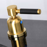 Kaiser FSC8953DKL Two-Handle 3-Hole Deck Mount Widespread Bathroom Faucet with Pop-Up Drain, Brushed Brass