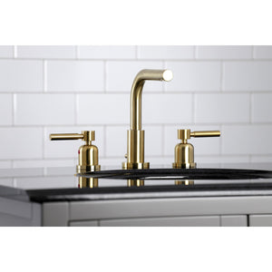 Concord FSC8953DL Two-Handle 3-Hole Deck Mount Widespread Bathroom Faucet with Pop-Up Drain, Brushed Brass