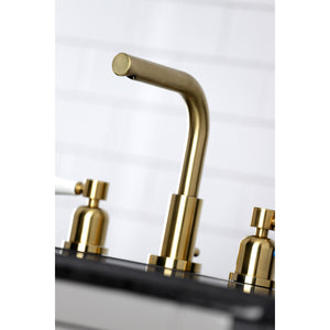 Paris FSC8953DPL Two-Handle 3-Hole Deck Mount Widespread Bathroom Faucet with Pop-Up Drain, Brushed Brass