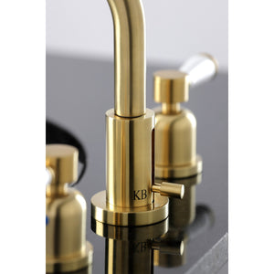 Paris FSC8953DPL Two-Handle 3-Hole Deck Mount Widespread Bathroom Faucet with Pop-Up Drain, Brushed Brass