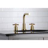 Concord FSC8953DX Two-Handle 3-Hole Deck Mount Widespread Bathroom Faucet with Pop-Up Drain, Brushed Brass