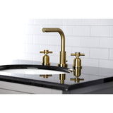Concord FSC8953DX Two-Handle 3-Hole Deck Mount Widespread Bathroom Faucet with Pop-Up Drain, Brushed Brass