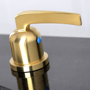 Centurion FSC8953EFL Two-Handle 3-Hole Deck Mount Widespread Bathroom Faucet with Pop-Up Drain, Brushed Brass