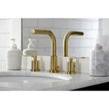 Serena FSC8953SVL Two-Handle 3-Hole Deck Mount Widespread Bathroom Faucet with Pop-Up Drain, Brushed Brass