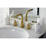 Serena FSC8953SVL Two-Handle 3-Hole Deck Mount Widespread Bathroom Faucet with Pop-Up Drain, Brushed Brass