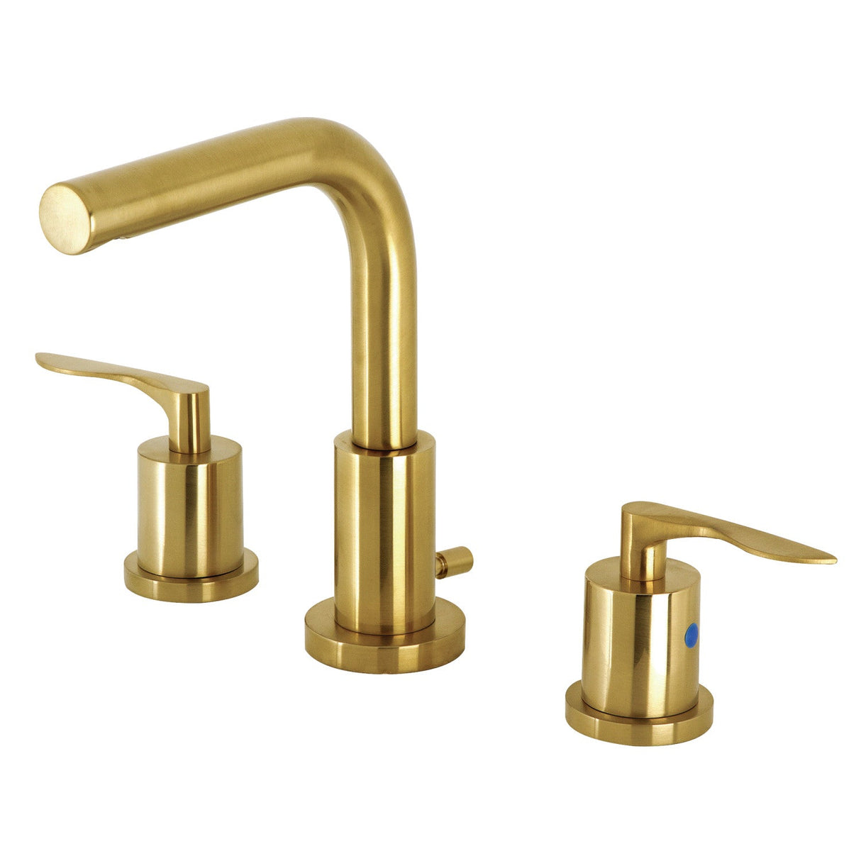 Serena FSC8953SVL Two-Handle 3-Hole Deck Mount Widespread Bathroom Faucet with Pop-Up Drain, Brushed Brass