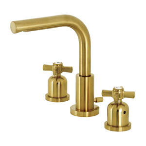 Millennium FSC8953ZX Two-Handle 3-Hole Deck Mount Widespread Bathroom Faucet with Pop-Up Drain, Brushed Brass