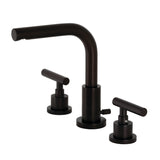 Manhattan FSC8955CML Two-Handle 3-Hole Deck Mount Widespread Bathroom Faucet with Pop-Up Drain, Oil Rubbed Bronze
