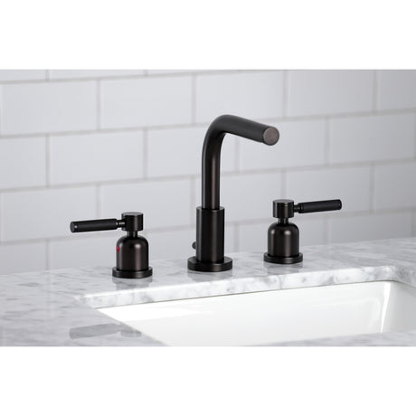 Kaiser FSC8955DKL Two-Handle 3-Hole Deck Mount Widespread Bathroom Faucet with Pop-Up Drain, Oil Rubbed Bronze