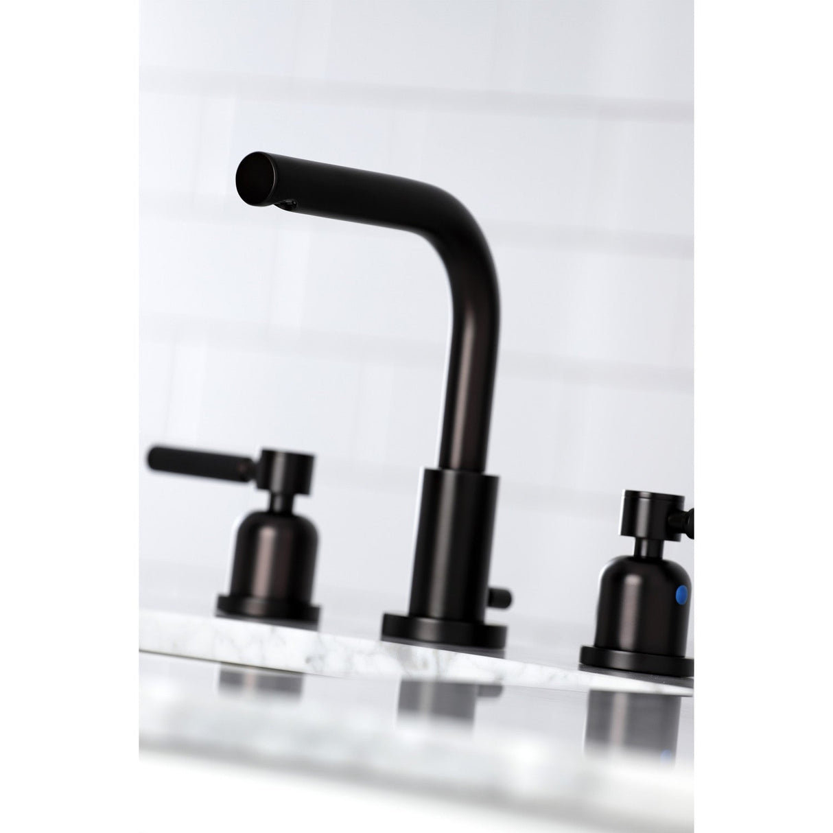 Kaiser FSC8955DKL Two-Handle 3-Hole Deck Mount Widespread Bathroom Faucet with Pop-Up Drain, Oil Rubbed Bronze