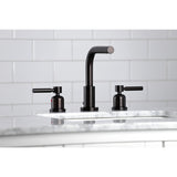Concord FSC8955DL Two-Handle 3-Hole Deck Mount Widespread Bathroom Faucet with Pop-Up Drain, Oil Rubbed Bronze
