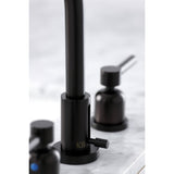 Concord FSC8955DL Two-Handle 3-Hole Deck Mount Widespread Bathroom Faucet with Pop-Up Drain, Oil Rubbed Bronze