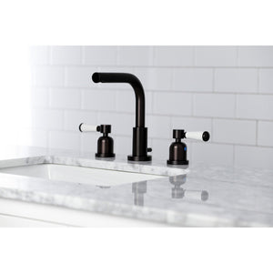 Paris FSC8955DPL Two-Handle 3-Hole Deck Mount Widespread Bathroom Faucet with Pop-Up Drain, Oil Rubbed Bronze