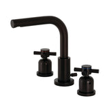 Concord FSC8955DX Two-Handle 3-Hole Deck Mount Widespread Bathroom Faucet with Pop-Up Drain, Oil Rubbed Bronze