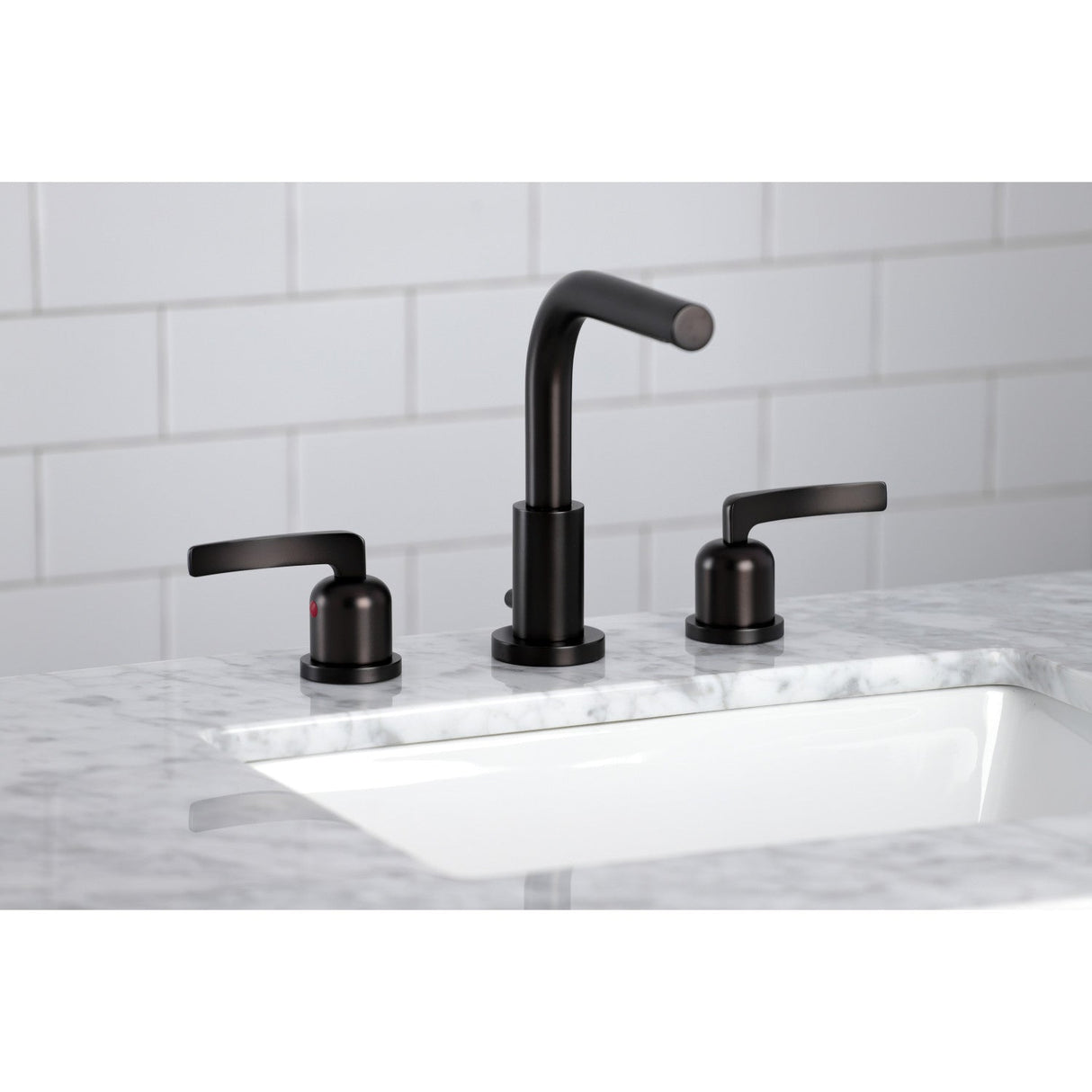 Centurion FSC8955EFL Two-Handle 3-Hole Deck Mount Widespread Bathroom Faucet with Pop-Up Drain, Oil Rubbed Bronze